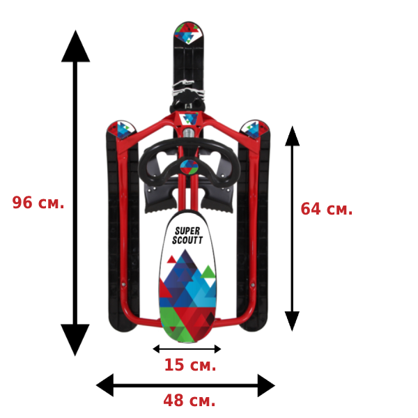 Продукт Super Scoutt шейна с кормило снегокат - 0 - BG Hlapeta